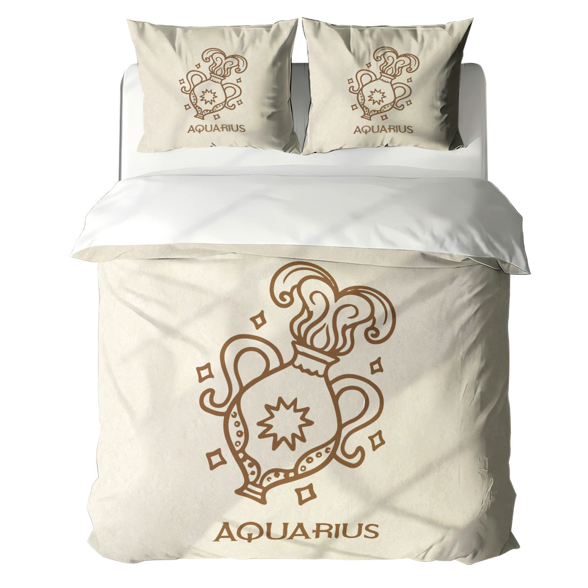 Aquarius Minimalist Boho Line Art Duvet Cover Bedding Set