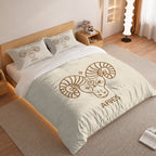 Aries Minimalist Boho Line Art Duvet Cover Bedding Set 2