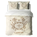 Cancer Minimalist Boho Line Art Duvet Cover Bedding Set
