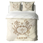 Cancer Minimalist Boho Line Art Duvet Cover Bedding Set
