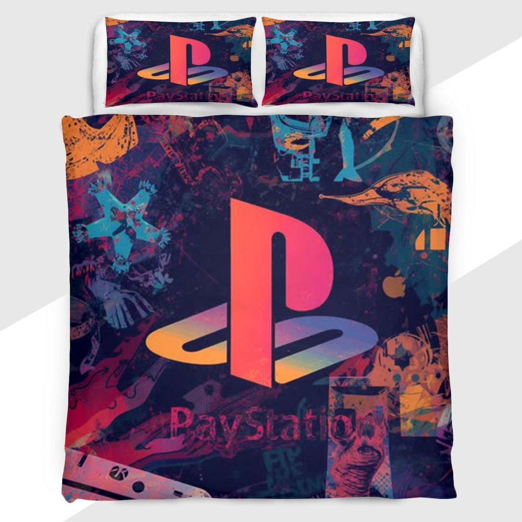 Gamer Duvet Cover Set featuring Pop Art PlayStation Logo