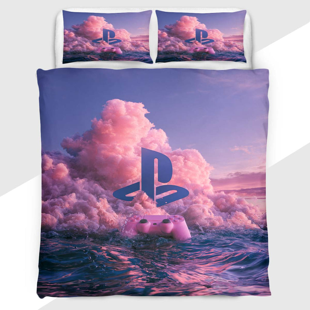 Gamer Duvet Cover Set featuring PlayStation Sunset Clouds