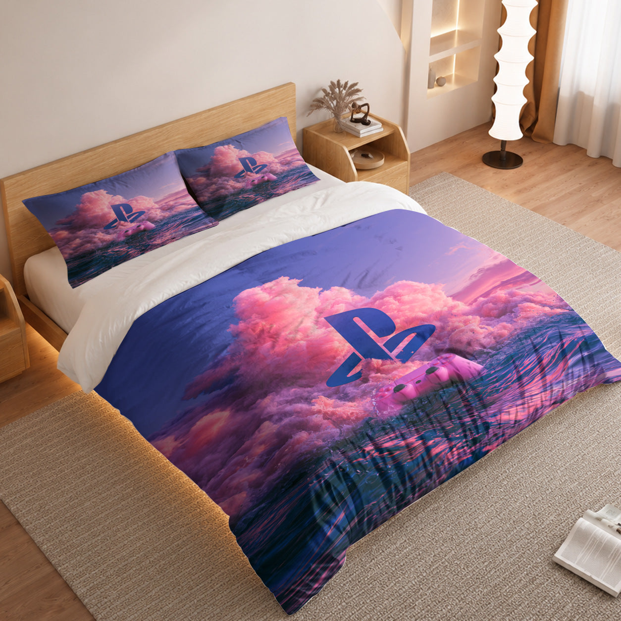 Gamer Duvet Cover Set featuring PlayStation Sunset Clouds 2