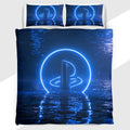 Gamer Duvet Cover Set with PlayStation Blue Neon Light