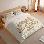 Gemini Minimalist Boho Line Art Duvet Cover Bedding Set 2