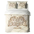 Gemini Minimalist Boho Line Art Duvet Cover Bedding Set