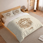 Leo Minimalist Boho Line Art Duvet Cover Bedding Set 2