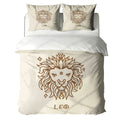 Leo Minimalist Boho Line Art Duvet Cover Bedding Set