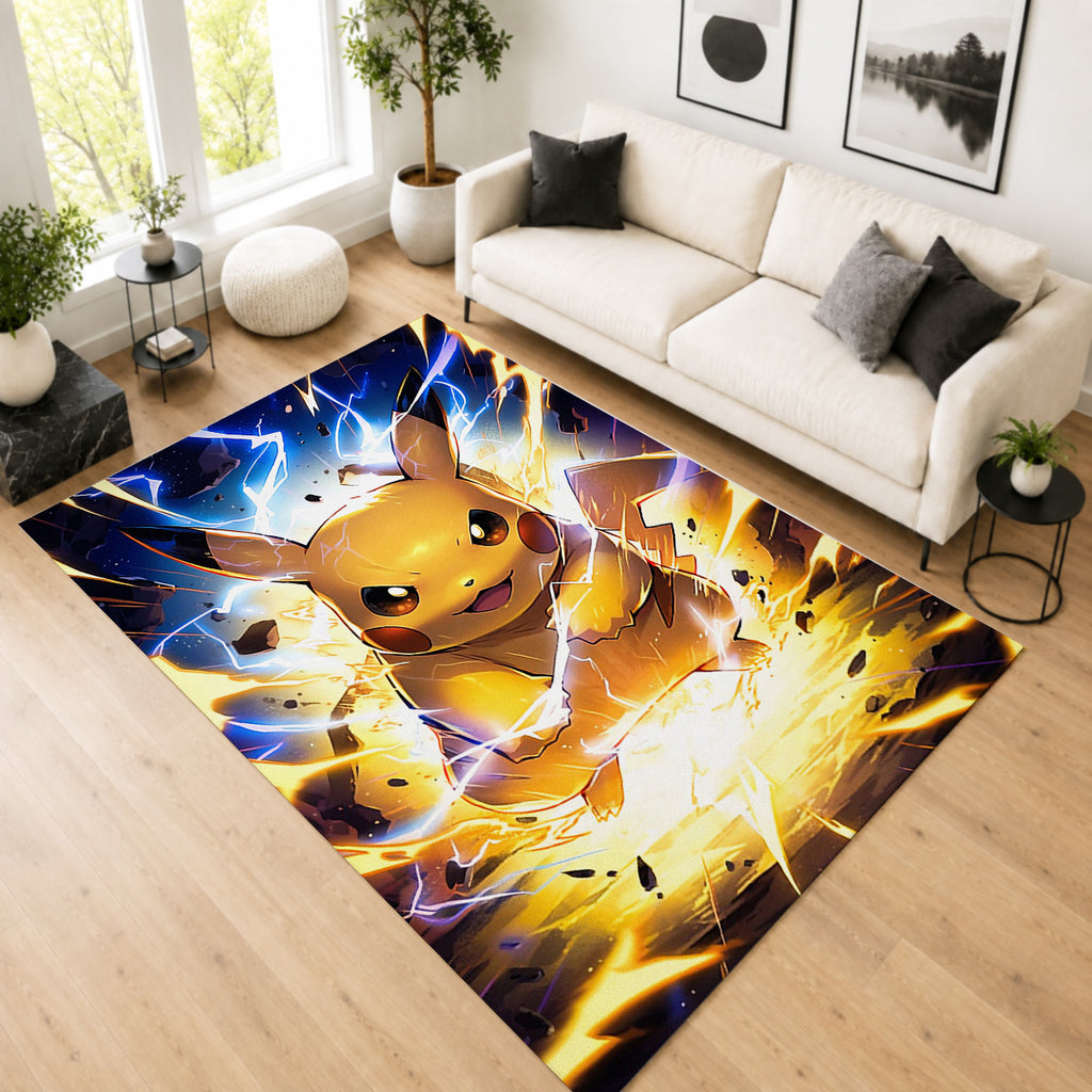 Pokemon Pikachu Lightning Strike Area Rug 2