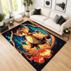 Pokemon Charizard Flaming Fire Area Rug 2