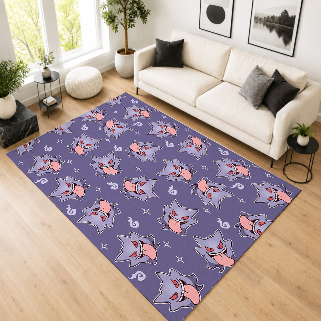 Pokemon Gengar Pattern Repeat Area Rug 2