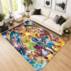 Pokemon Ash Ketchum and Charizard Team Area Rug 2