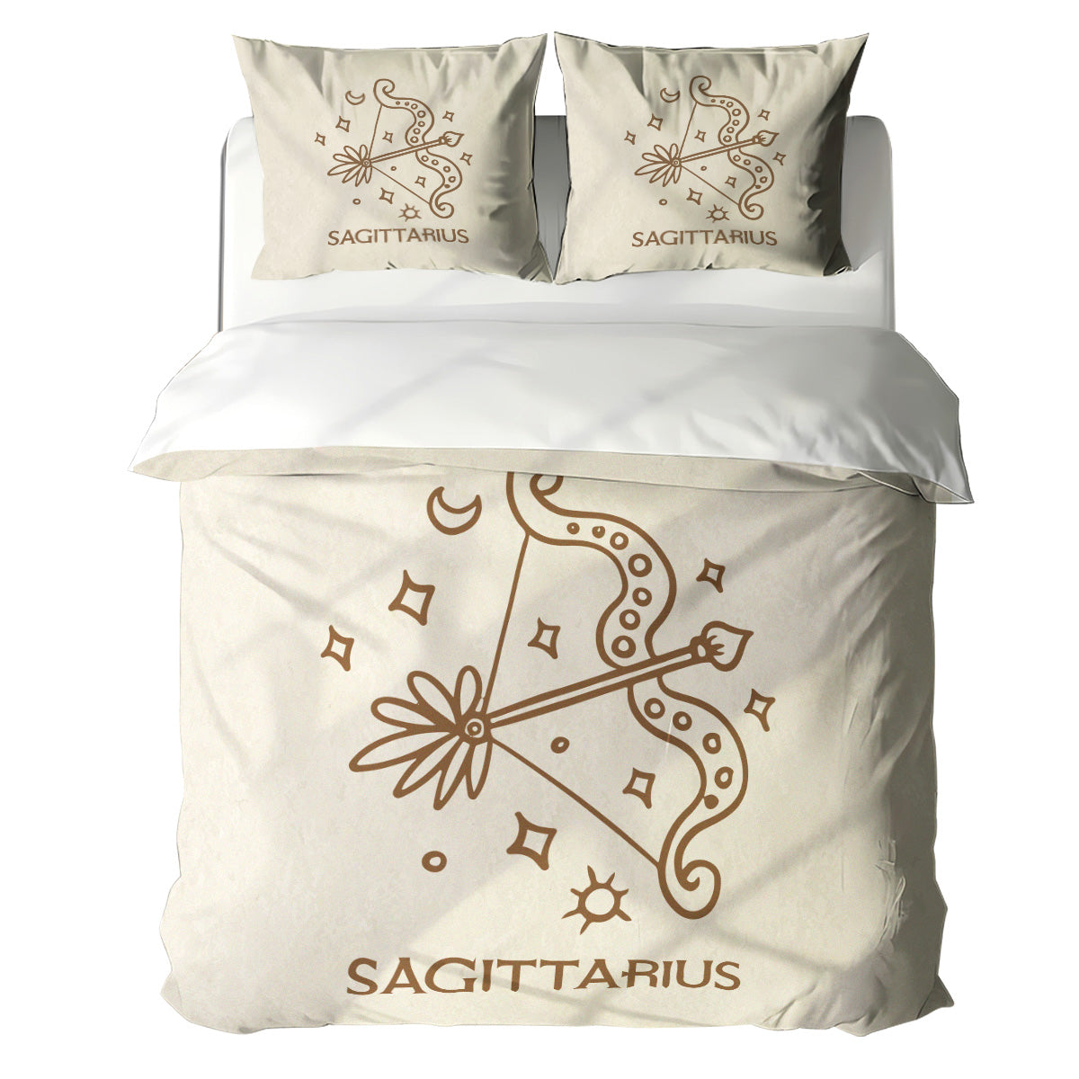 Sagittarius Minimalist Boho Line Art Duvet Cover Bedding Set