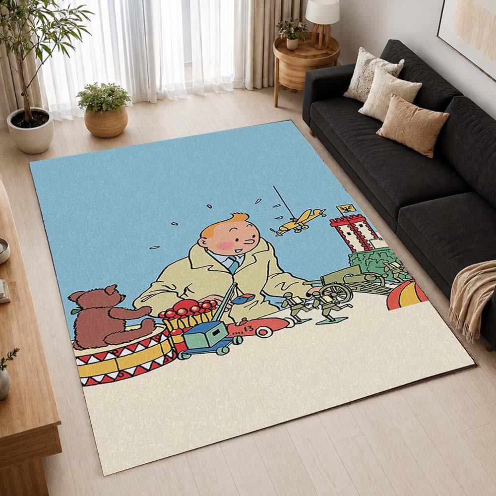 Tintin 3 Area Rug - The Adventures of Tintin Floor Mat 2