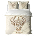 Taurus Minimalist Boho Line Art Duvet Cover Bedding Set