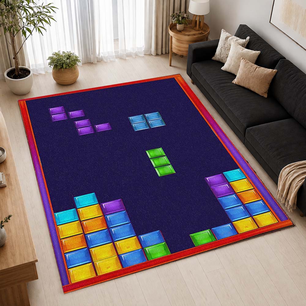 Tetris Nintendo Retro Gaming Game Boy 3 Area Rug - Tetris Floor Mat 2