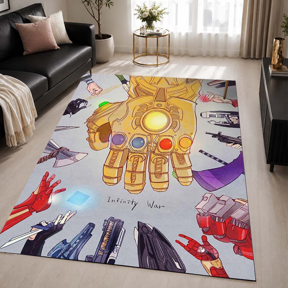 Thanos Gloves Avengers Marvel Infinity War Area Rug - Avengers Floor Mat