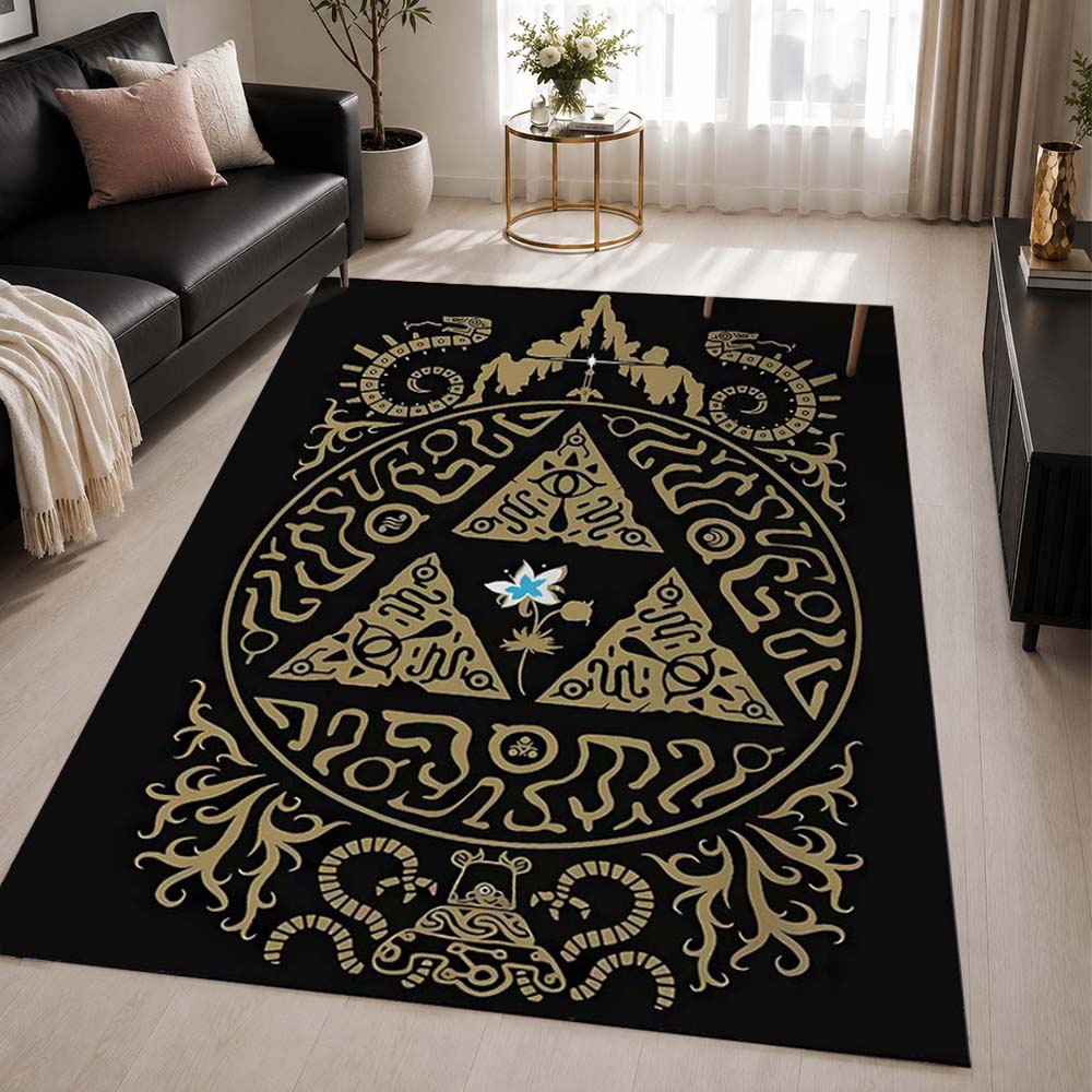 The Legend of Zelda Breath of the Wild Triforce Area Rug - The Legend of Zelda Floor Mat