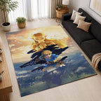 The Legend of Zelda Link And Zelda Princess All Characters 4 Area Rug - The Legend of Zelda Floor Mat 2