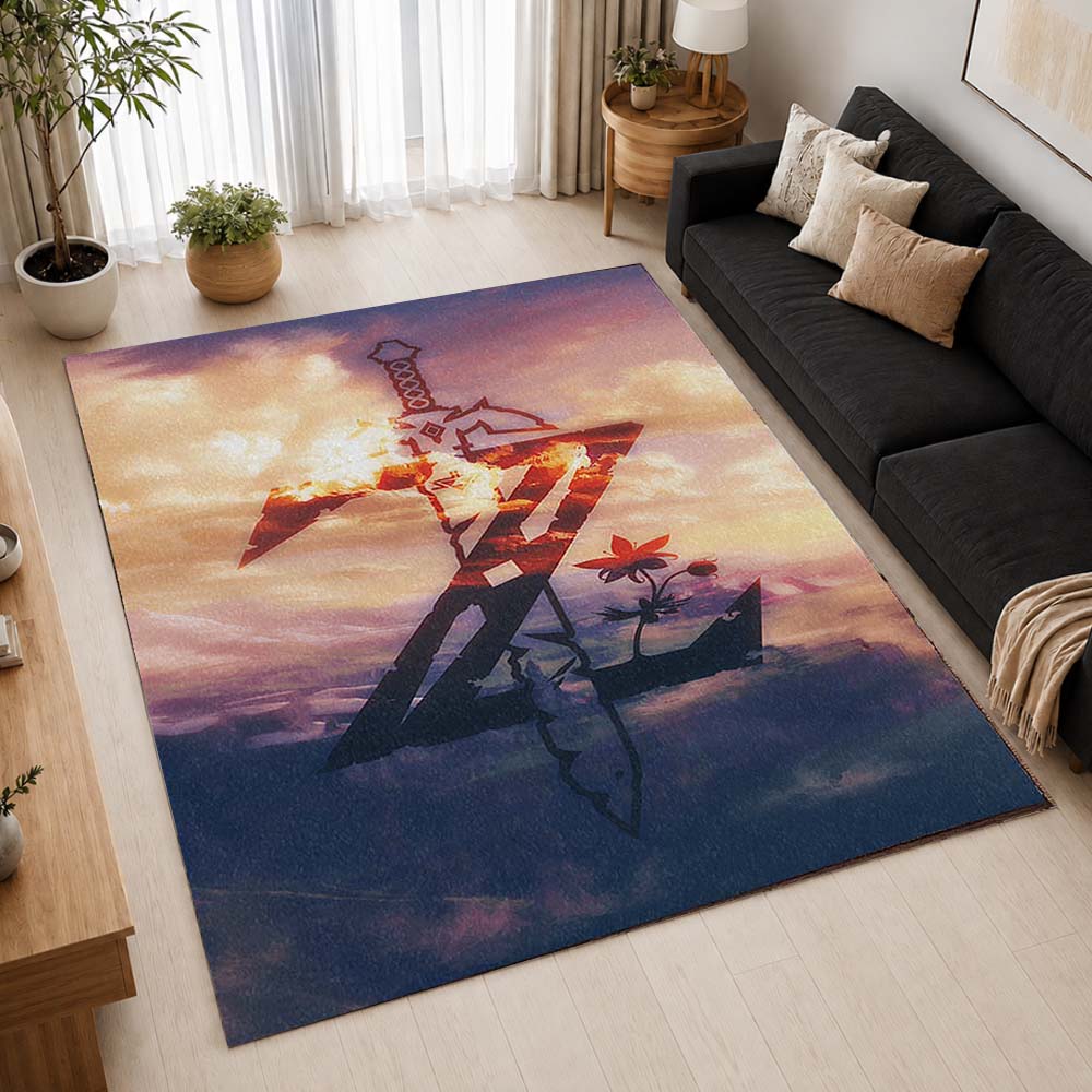 The Legend of Zelda Logo Style Area Rug - The Legend of Zelda Floor Mat 2