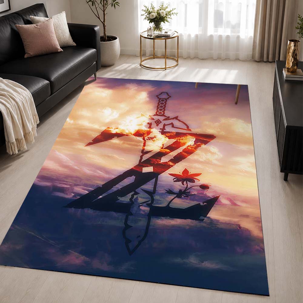 The Legend of Zelda Logo Style Area Rug - The Legend of Zelda Floor Mat