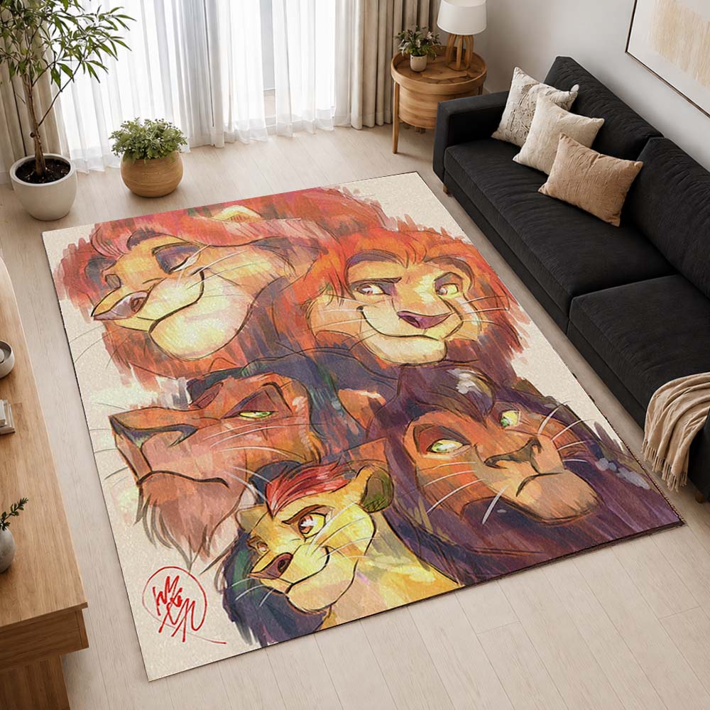The Lion King Characters 06 Area Rug - The Lion King Floor Mat 2