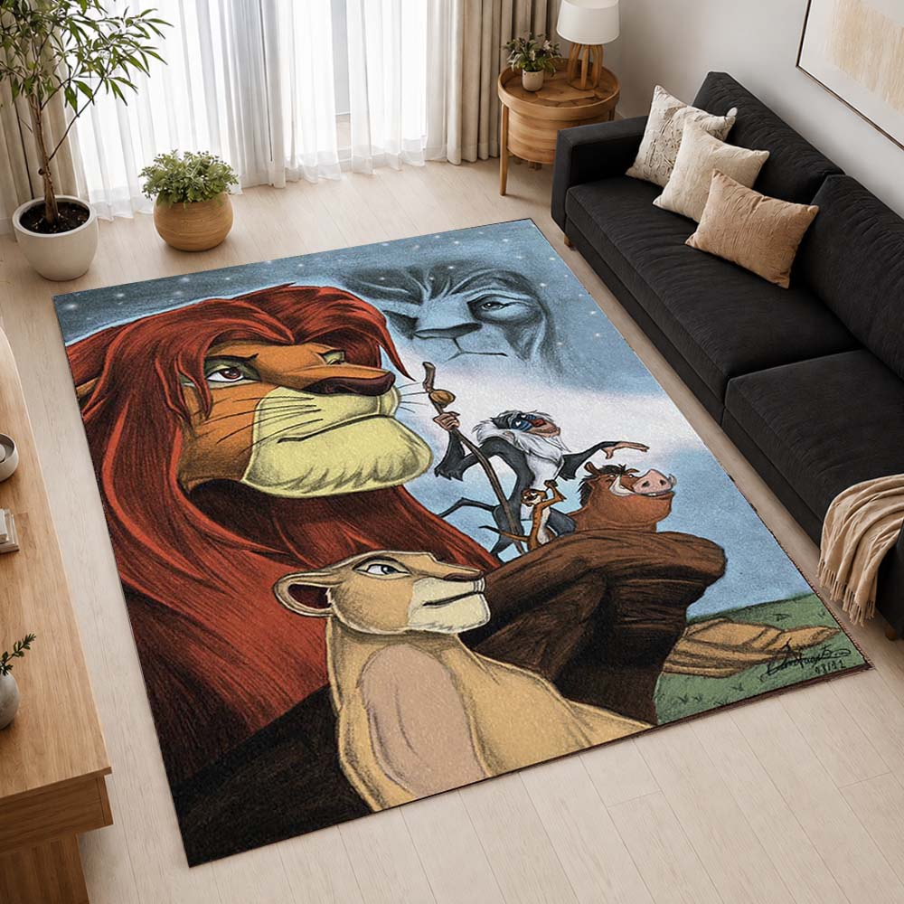 The Lion King Characters 08 Area Rug - The Lion King Floor Mat 2