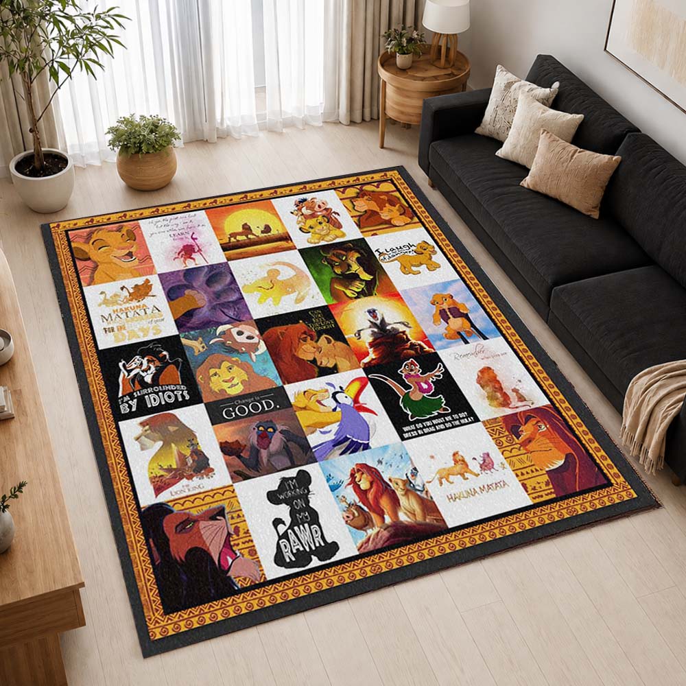 The Lion King Characters 23 Area Rug - The Lion King Floor Mat 2
