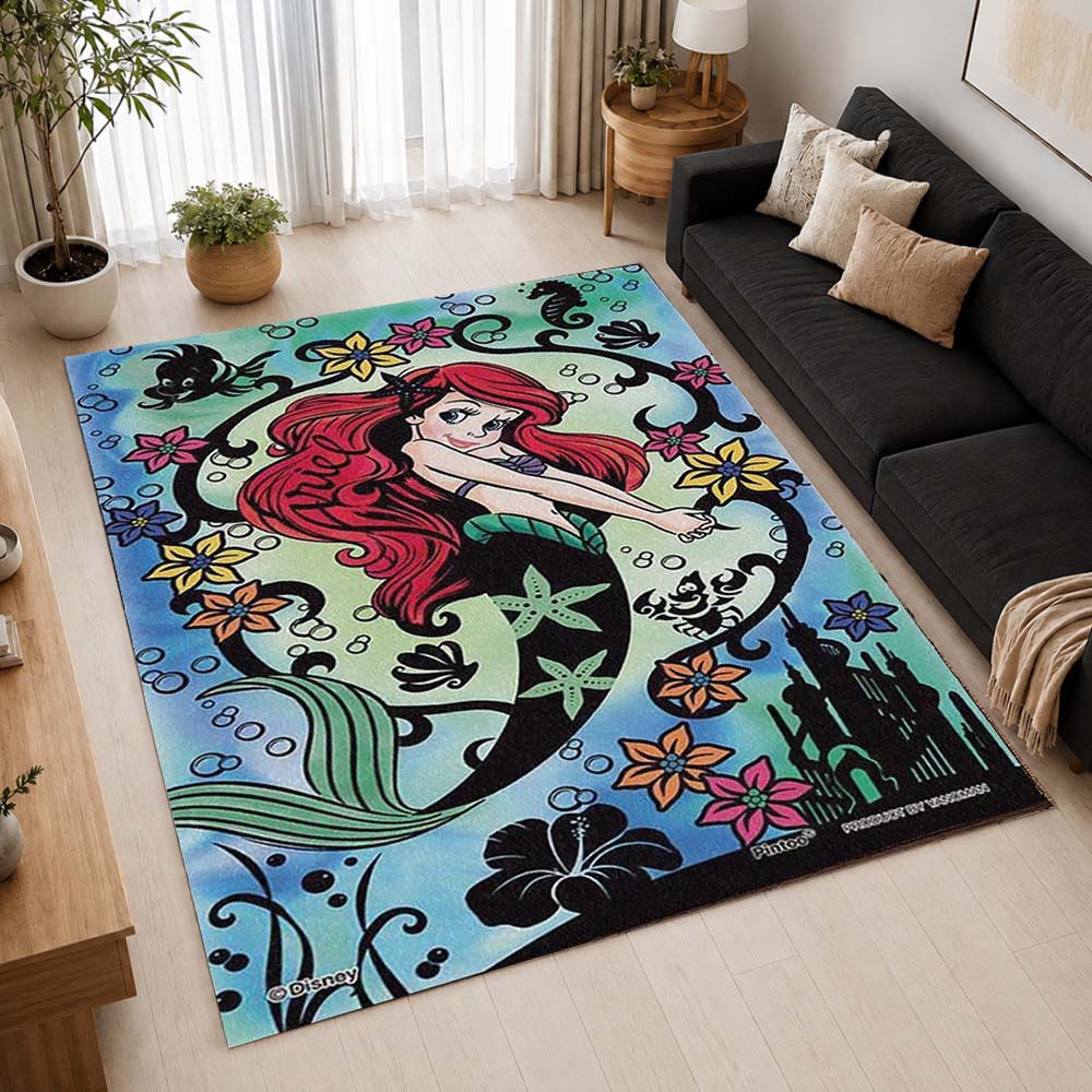 The Little Mermaid Ariel 25 Area Rug - The Little Mermaid Floor Mat 2