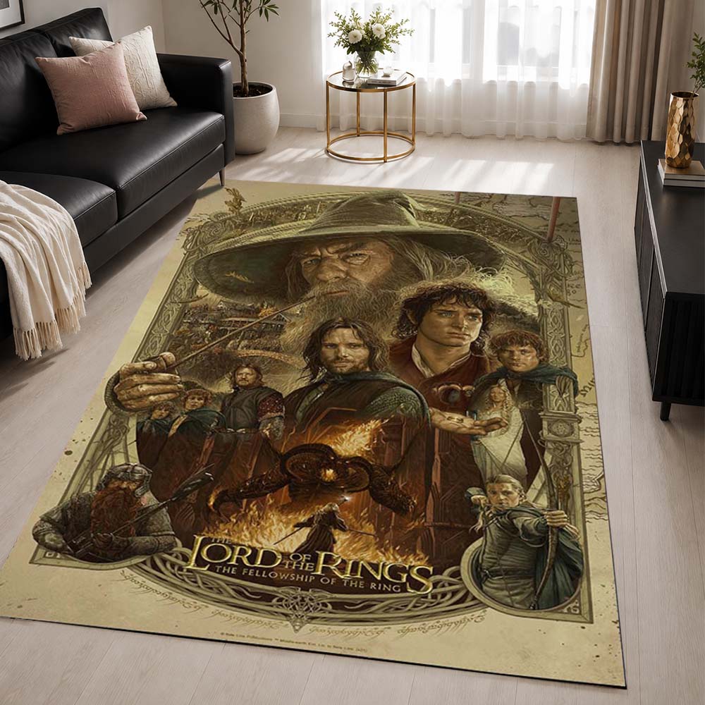The Lord Of The Rings The Fellowship Of The Ring All Characters Area Rug - The Lord of the Rings Floor Mat