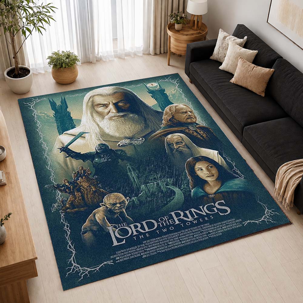 The Lord of The Rings The Two Towers Area Rug - The Lord of the Rings Floor Mat 2