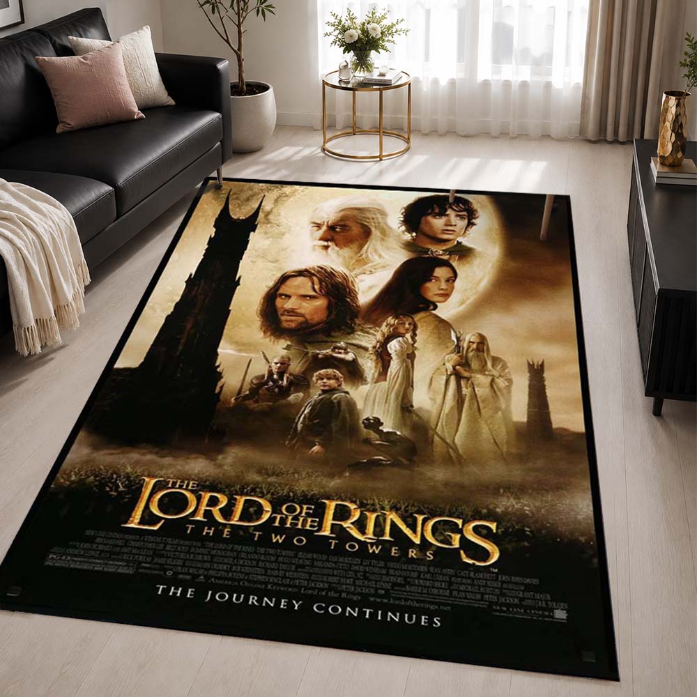 The Lord of The Rings The Two Towers The Journey Continues Area Rug - The Lord of the Rings Floor Mat