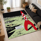 The Moon Rocket The Adventures of Tintin 1 Area Rug - The Adventures of Tintin Floor Mat 2