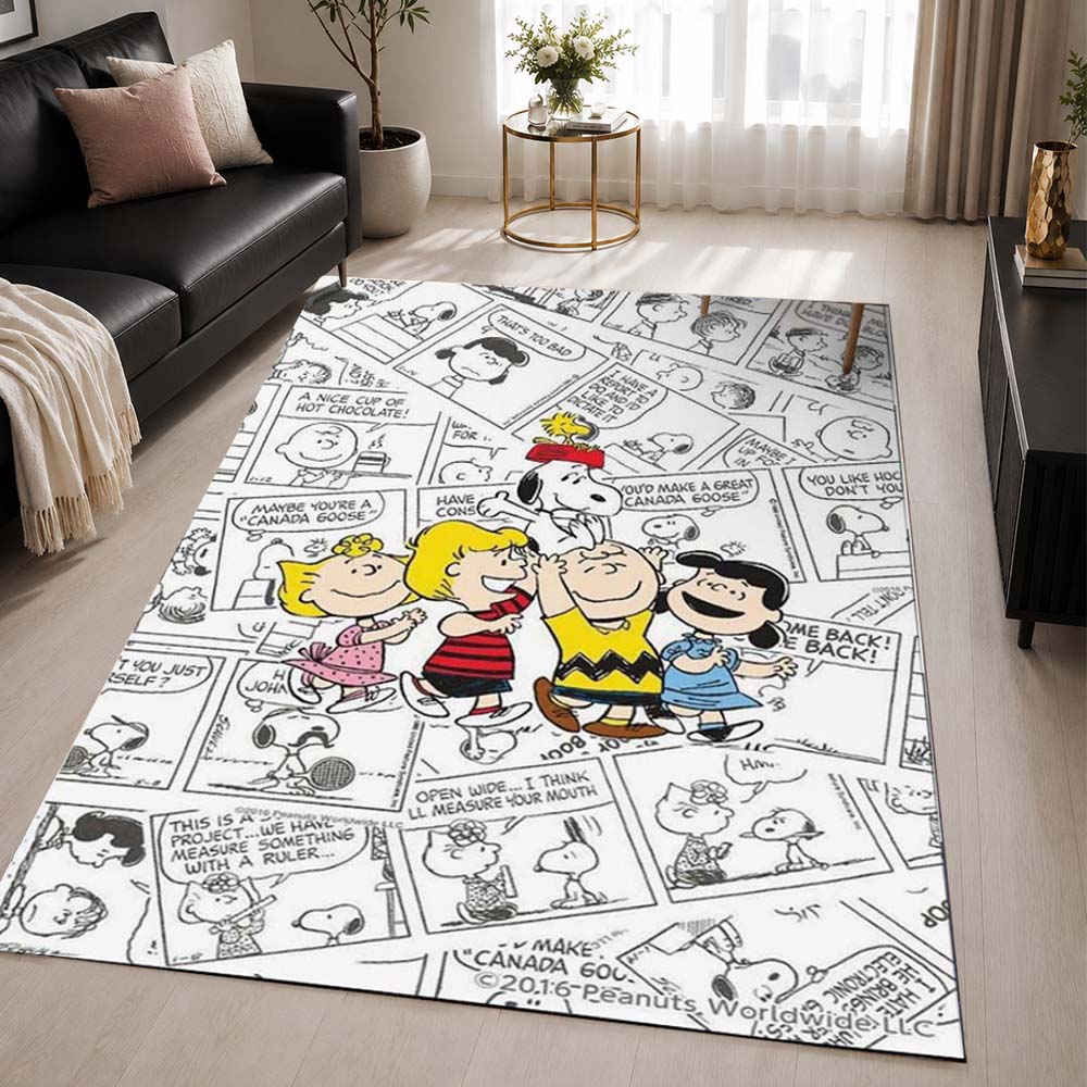 The Peanuts Characters 3 Area Rug - The Peanuts Floor Mat