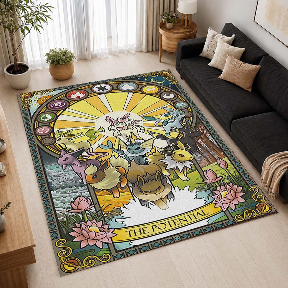 The Potential Eevee Evolutions Pokemon Area Rug - Pokemon Floor Mat 2