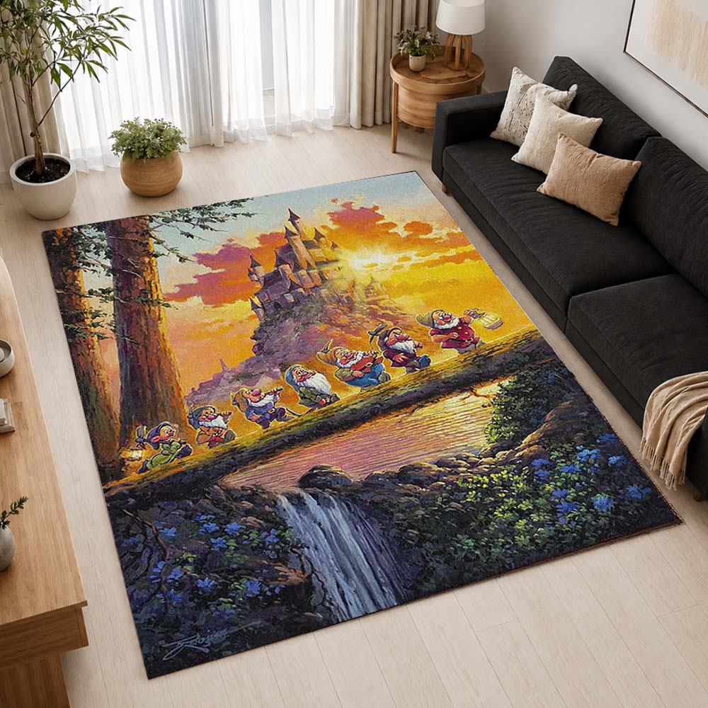 The Seven Dwarfs in Snow White Disney 02 Area Rug - Snow White Floor Mat 2