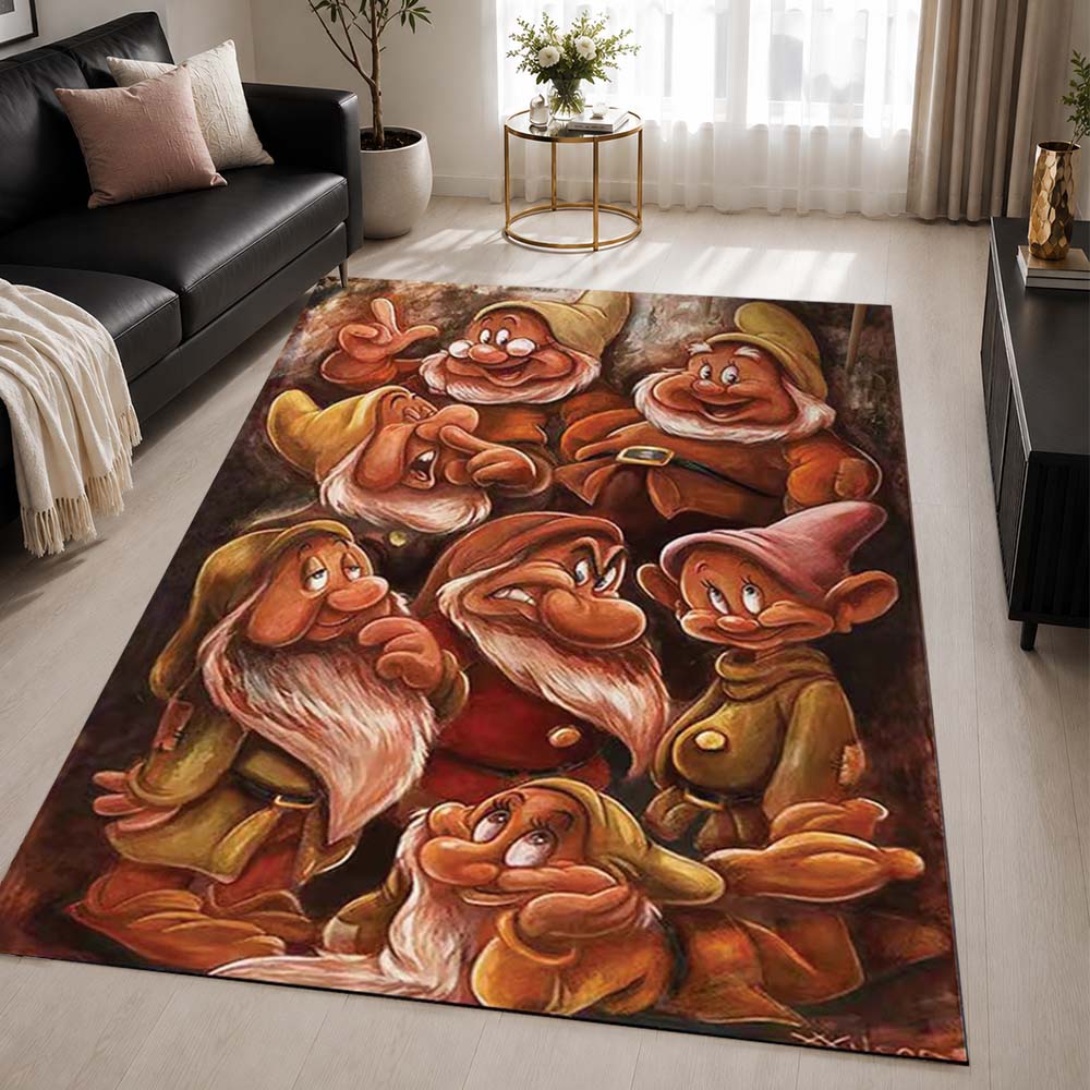 The Seven Dwarfs in Snow White Disney 03 Area Rug - Snow White Floor Mat