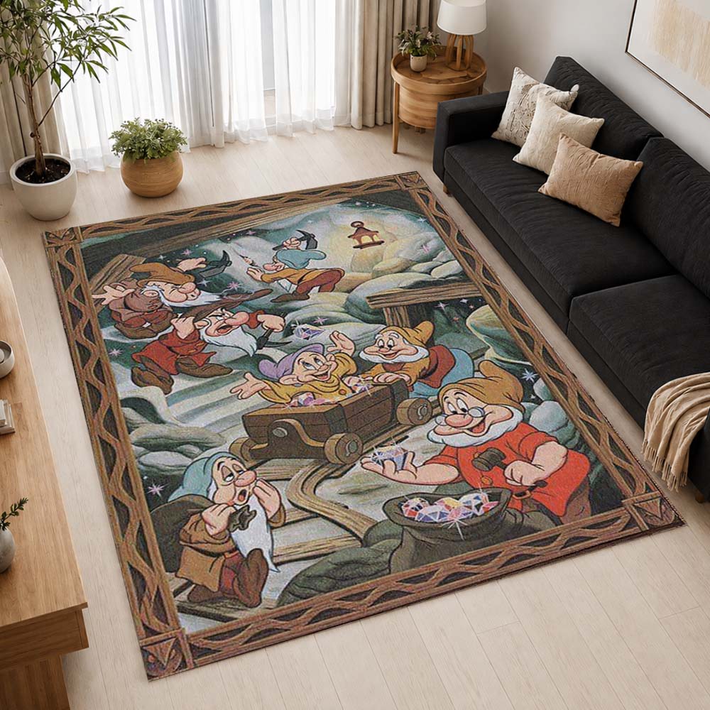 The Seven Dwarfs in Snow White Disney 1 Area Rug - Snow White Floor Mat 2