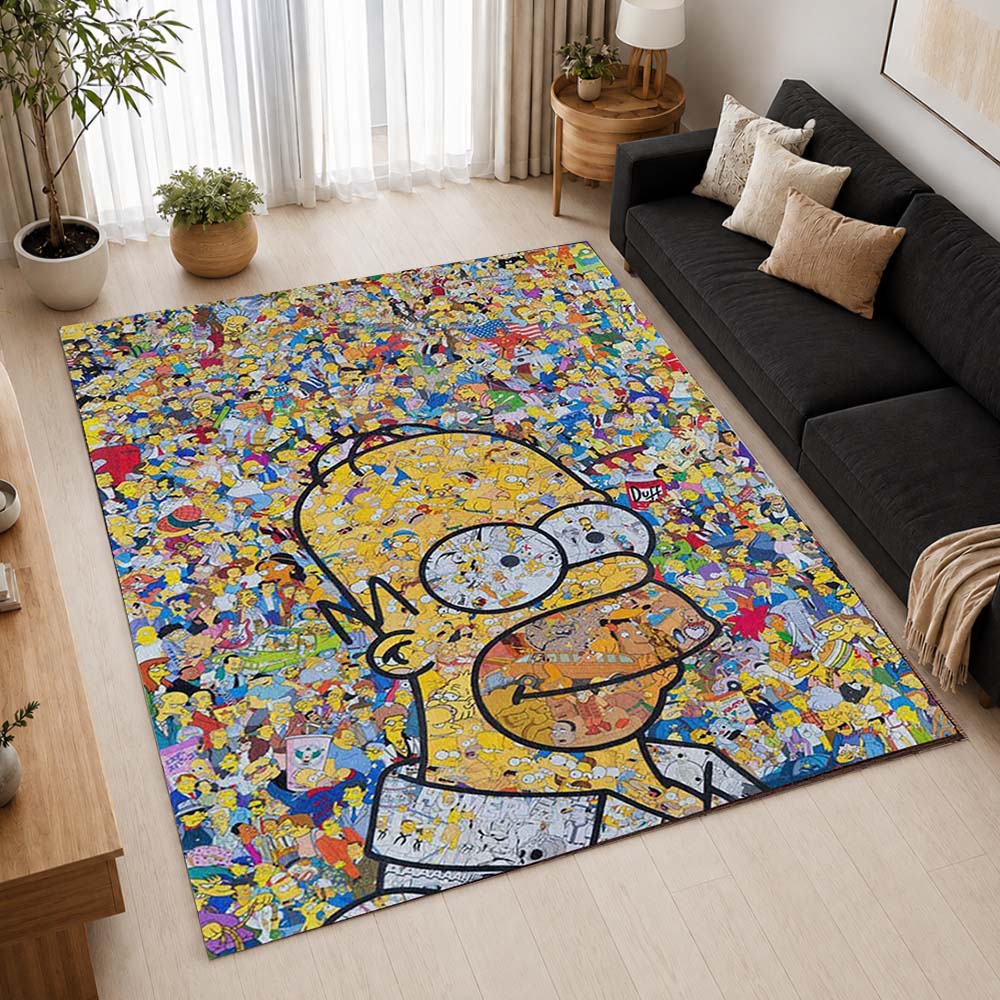 The Simpsons All Characters 02 Area Rug - The Simpsons Floor Mat 2