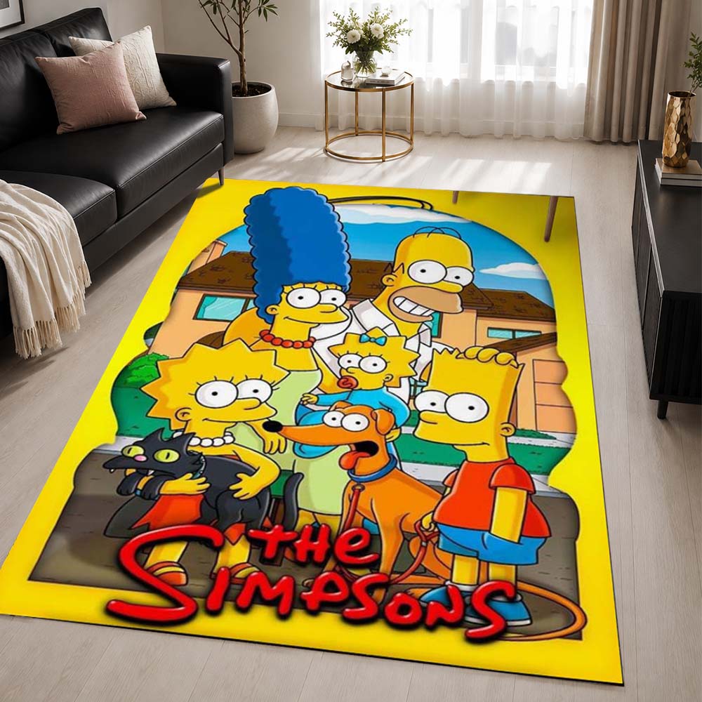 The Simpsons All Characters 03 Area Rug - The Simpsons Floor Mat