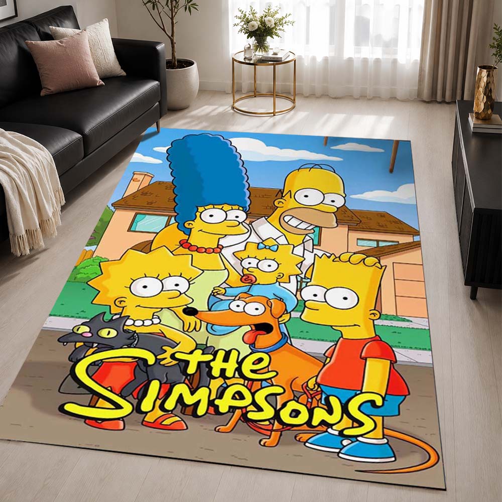 The Simpsons All Characters 04 Area Rug - The Simpsons Floor Mat