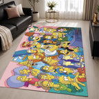 The Simpsons All Characters 08 Area Rug - The Simpsons Floor Mat