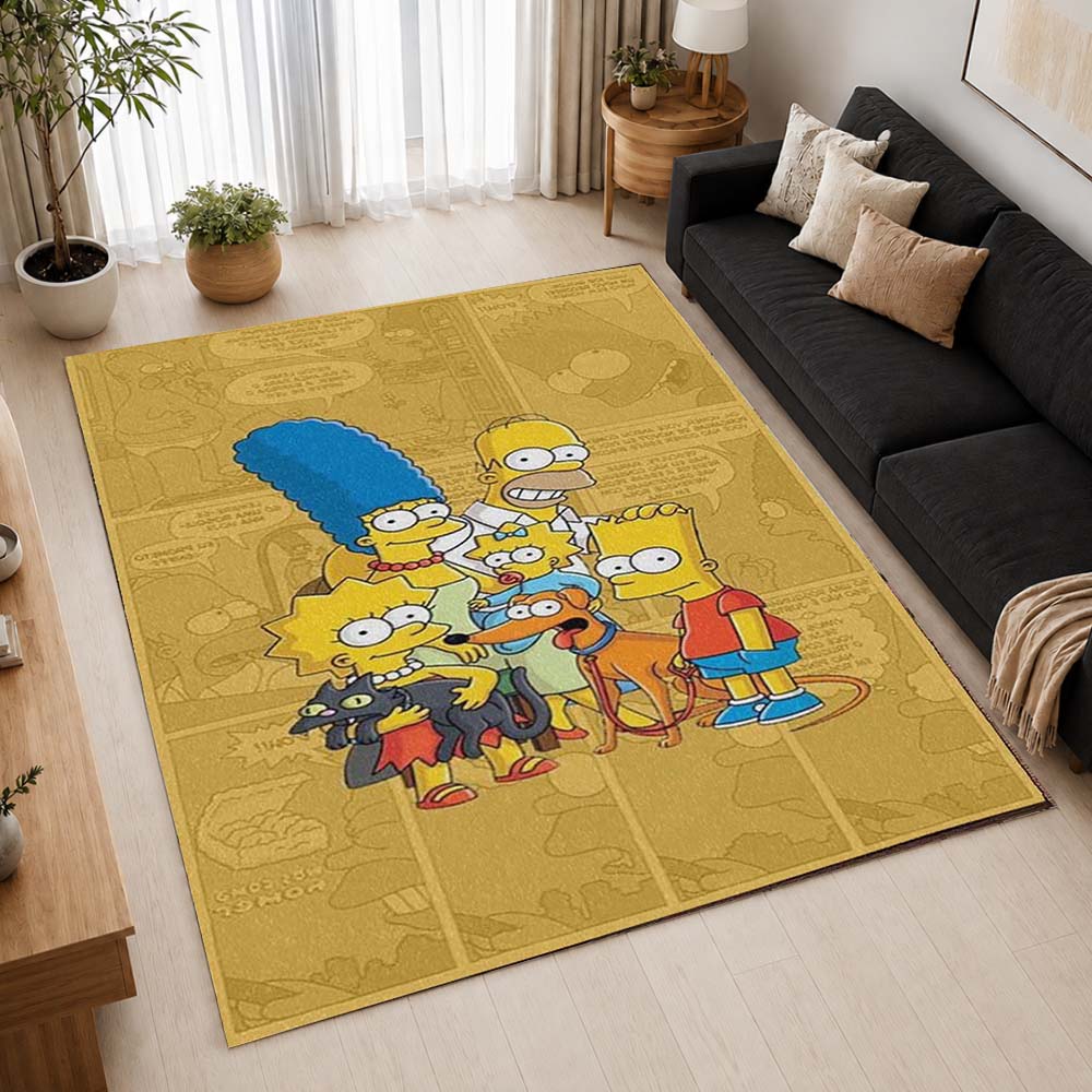 The Simpsons All Characters 09 Area Rug - The Simpsons Floor Mat 2