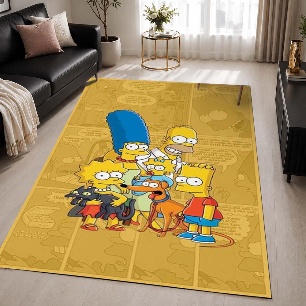 The Simpsons All Characters 09 Area Rug - The Simpsons Floor Mat