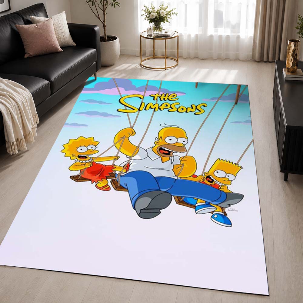 The Simpsons All Characters 11 Area Rug - The Simpsons Floor Mat