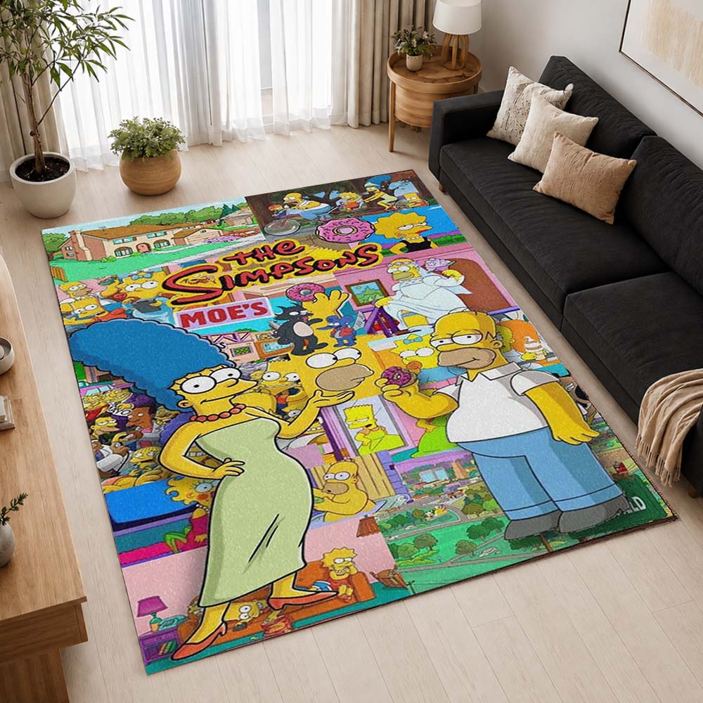 The Simpsons All Characters 12 Area Rug - The Simpsons Floor Mat 2