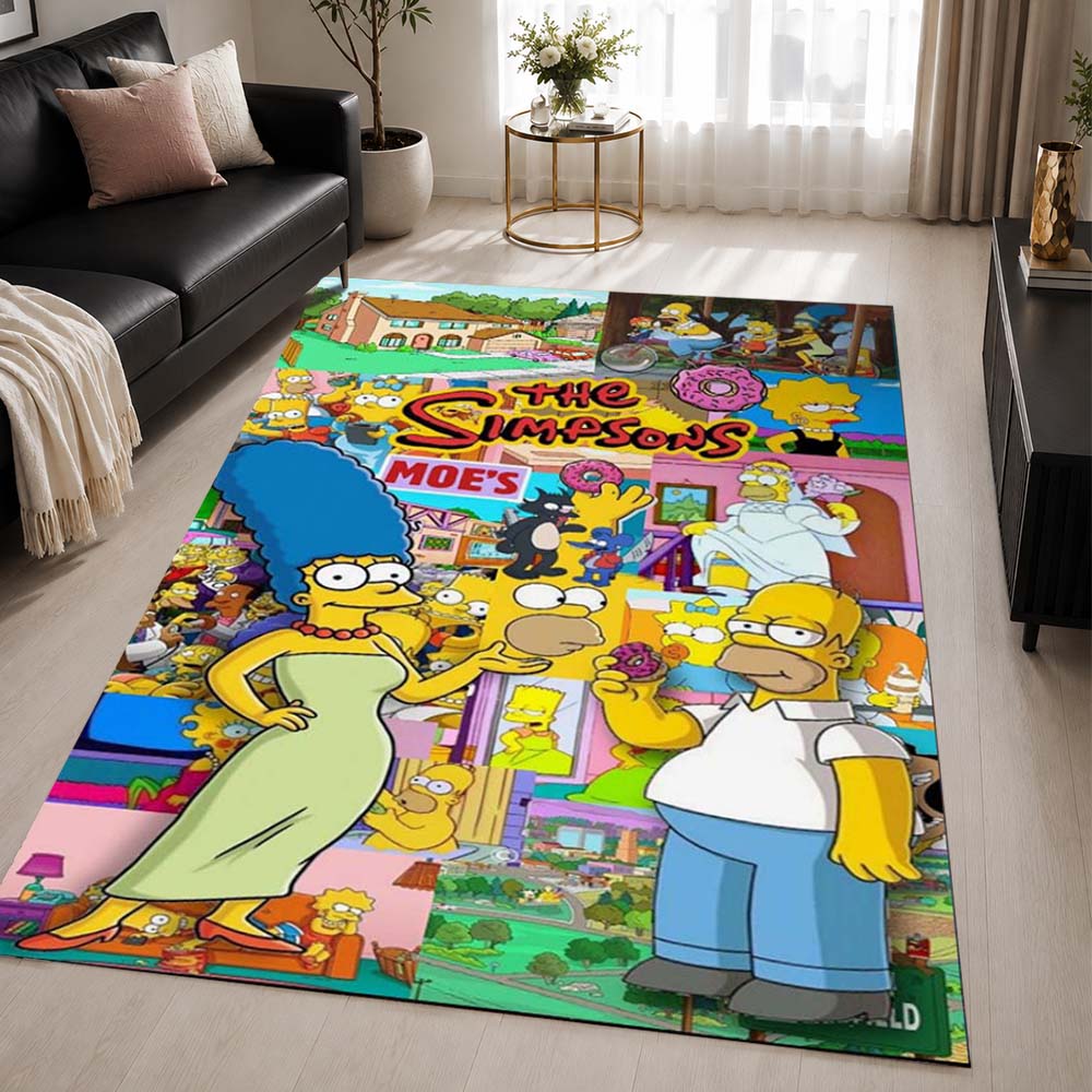 The Simpsons All Characters 12 Area Rug - The Simpsons Floor Mat