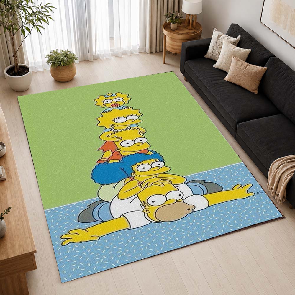 The Simpsons All Characters 13 Area Rug - The Simpsons Floor Mat 2
