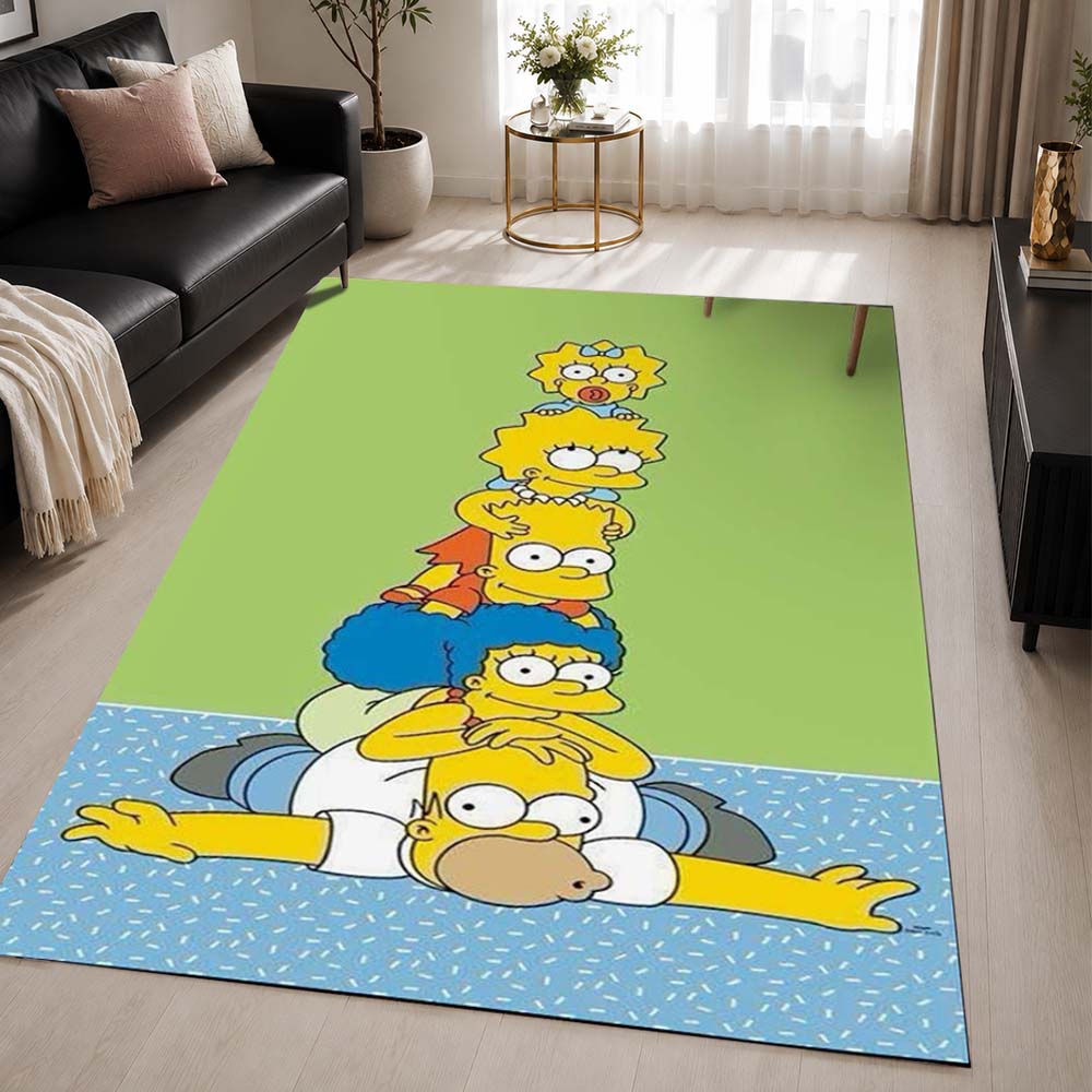 The Simpsons All Characters 13 Area Rug - The Simpsons Floor Mat