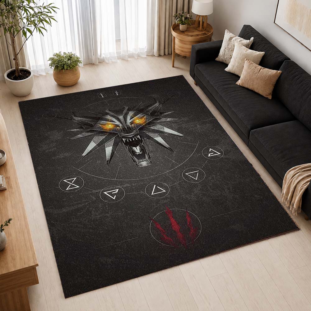 The Witcher Wild Hunt Wolf 03 Area Rug - The Witcher Floor Mat 2